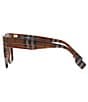 Color:Brown Check - Image 3 - Women's BE4364 Kitty 49mm Square Sunglasses