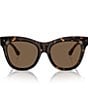 Color:Dark Havana - Image 2 - Women's BE4418 54mm Dark Havana Square Sunglasses