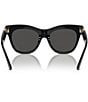 Color:Black - Image 4 - Women's BE4418 54mm Square Sunglasses