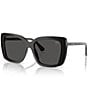 Burberry Women's BE4456F 54mm Square Sunglasses, Color:Black/Dark Grey - Image 1
