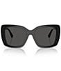 Burberry Women's BE4456F 54mm Square Sunglasses, Color:Black/Dark Grey - Image 2