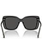 Burberry Women's BE4456F 54mm Square Sunglasses, Color:Black/Dark Grey - Image 4