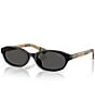 Burberry Women's BE4508D 56mm Oval Sunglasses - Image 1
