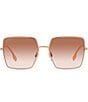 Color:Rose Gold - Image 2 - Women's Daphne 58mm Square Sunglasses