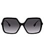 Color:Black - Image 2 - Women's Isabella Square 59mm Sunglasses