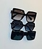 Color:Black - Image 4 - Women's Isabella Square 59mm Sunglasses