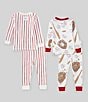 Color:Rose - Image 2 - Baby 12-24 Months Baseball & Stripe Tee & Pajama Pants 2-Pack