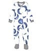 Color:Indigo/White/Grey - Image 1 - Baby 12-24 Months Long-Sleeve Hello Moon Footie Coverall