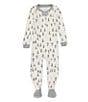 Color:Eggshell - Image 1 - Baby Newborn-24 Months Long-Sleeve Trees Footed Sleeper