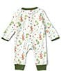 Color:Honeydew - Image 2 - Baby Newborn-9 Months Long Sleeve Ditsy Mini Golf Coverall