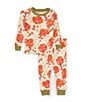 Color:Harvest Tomato - Image 1 - Baby Girls 12-24 Months Blooming Fields Tee & Pajama Pants Set