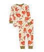 Color:Harvest Tomato - Image 2 - Baby Girls 12-24 Months Blooming Fields Tee & Pajama Pants Set