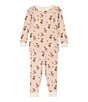 Color:Dawn - Image 1 - Baby Girls 12-24 Months Snug-Fit Oh Deer 2-Piece Pajamas Set
