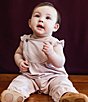 Burt's Bees Baby Girls Flutter Sleeve Jumpsuit - Image 3