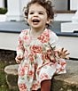 Burt's Bees Baby Girls Flutter-Sleeve Rose-Printed Tunic Top & Solid Leggings Set - Image 3