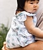 Color:Cloud - Image 4 - Baby Girls Newborn-24 Months Desert Daisies Smocked Jumpsuit