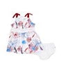 Color:Cloud - Image 1 - Baby Girls Newborn-24 Months Sleeveless Americana Fireworks Printed Dress