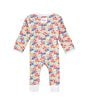 Color:Cloud - Image 2 - Baby Girls Newborn-9 Months Long Sleeve Mini Hibiscus Printed Coverall