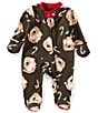 Burt's Bees Baby Long-Sleeve Organic Cotton Candy Cane Footie Coverall, Color:Shadow - Image 1