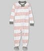 Color:Blossom - Image 1 - Baby Newborn-24 Months Long-Sleeve Stripe Sleep & Play Snug-Fit Footed Pajamas