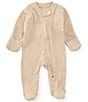 Burt's Bees Baby Long-Sleeve Solid Footed Coverall, Color:Hummus - Image 1