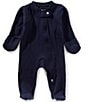 Burt's Bees Baby Long-Sleeve Organic Cotton Solid Footie Coverall, Color:Midnight - Image 1
