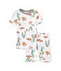 Color:Mandarin - Image 1 - Little Boys 2T-5T Short Sleeve Clown Fish T-Shirt And Shorts Pajama Set