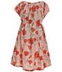 Color:Pink Sand - Image 2 - Little Girls 2T-5T California Poppies Dress