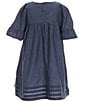 Color:Chambray - Image 2 - Little Girls 2T-5T Chambray Dress