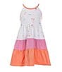 Color:Mandarin - Image 1 - Little Girls 2T-5T Sleeveless Beach Shack Fit-And-Flare Dress