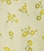 Buru Brocade Floral Mock Neck Sleeveless Shift Dress, Color:Citron Floral - Image 3