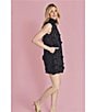 Buru Brocade Mock Neck Sleeveless Mini Shift Dress - Image 4