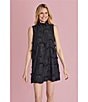 Buru Brocade Mock Neck Sleeveless Mini Shift Dress - Image 5