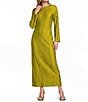 Buru Column Crew Neck Bracelet Sleeve Length Midi Dress - Image 1