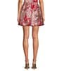 Buru Everyday Palm Brocade Coordinating Mini Skirt, Color:Pink Palm Brocade - Image 2