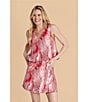 Buru Everyday Palm Brocade Coordinating Mini Skirt, Color:Pink Palm Brocade - Image 4
