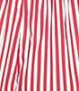 Buru Everyday Stripe Print Elastic Waistband Coordinating Shorts, Color:Red White Stripe - Image 4