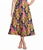 Buru Laura Jacquard Textile A Line Coordinating Midi Skirt - Image 1
