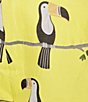Buru Le Culotte Toucan Print Brocade High Rise Cropped Wide Leg Coordinating Pants, Color:Yellow Toucan - Image 4