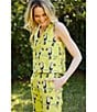 Buru Le V Mod Toucan Print V-Neckline Sleeveless Coordinating Top, Color:Yellow Toucan - Image 5