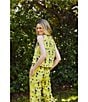 Buru Le V Mod Toucan Print V-Neckline Sleeveless Coordinating Top, Color:Yellow Toucan - Image 6