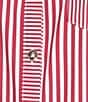 Buru Mel Stripe Print Mixed Button Down Long Sleeve Coordinating Shirt, Color:Red White Stripe - Image 5