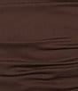 Buru Mock Neck Long Sleeve Tee, Color:Chocolate Brown - Image 4