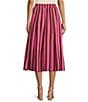 Color:Pink - Image 2 - Party Polka Dot Pull-On Pocketed A-Line Coordinating Midi Skirt