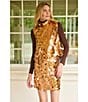 Buru Sequin Coordinating Pencil Mini Skirt, Color:Bronze Disco Sequin - Image 9