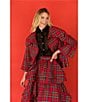 Buru Teagan Shimmer Tiered Ruffle Full Length Side Seam Pocket A-Line Skirt, Color:Tartan Shimmer - Image 5