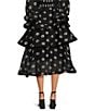 Buru Teagan Tiered Floral Coordinating Midi Skirt, Color:Black Floral - Image 2