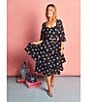 Buru Teagan Tiered Floral Coordinating Midi Skirt, Color:Black Floral - Image 5