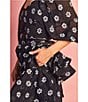 Buru Teagan Tiered Floral Coordinating Midi Skirt, Color:Black Floral - Image 6