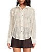 Buru Textured Contrast Collar Button Down, Color:Ivory - Image 2